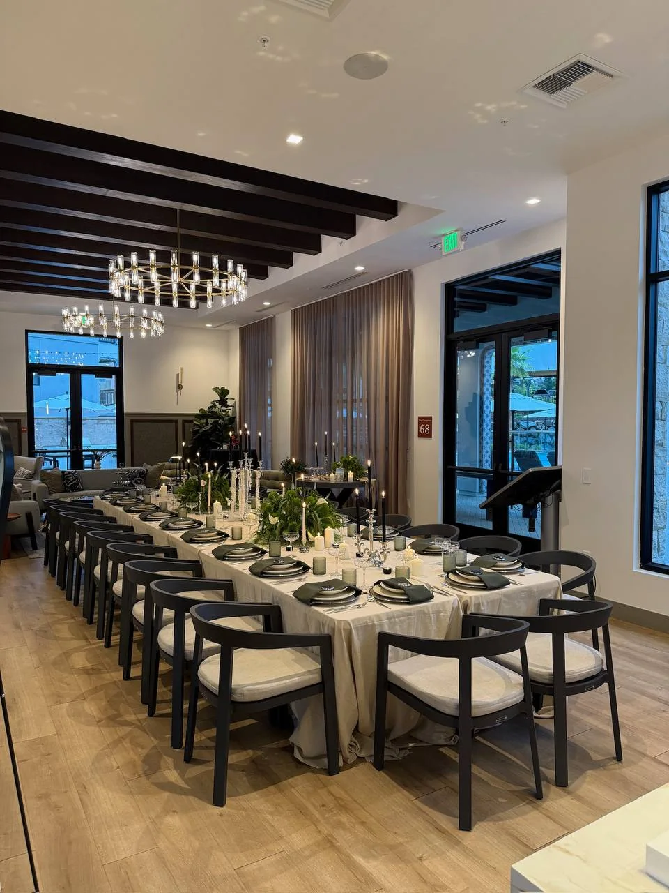 Wedding reception florals at a modern Sacramento venue